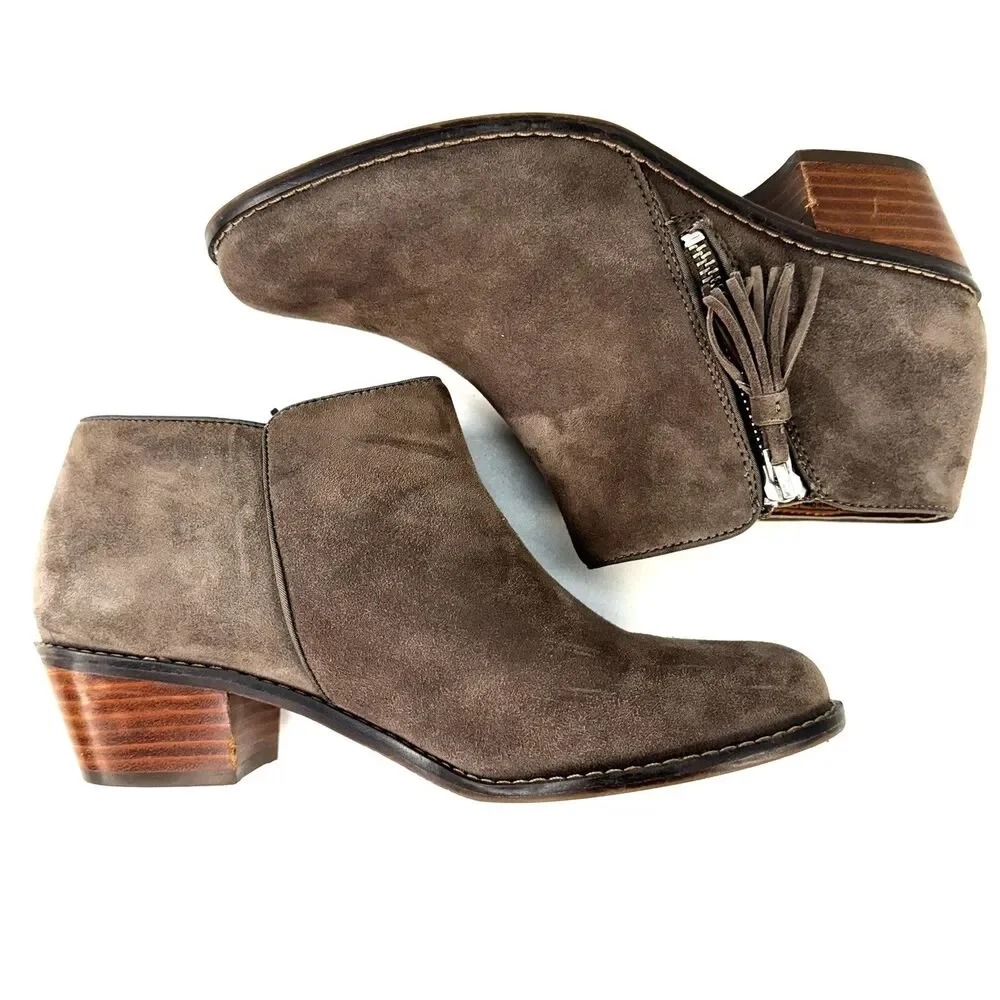 Vionic Womens Serena Side Zip Ankle Boots 1.5